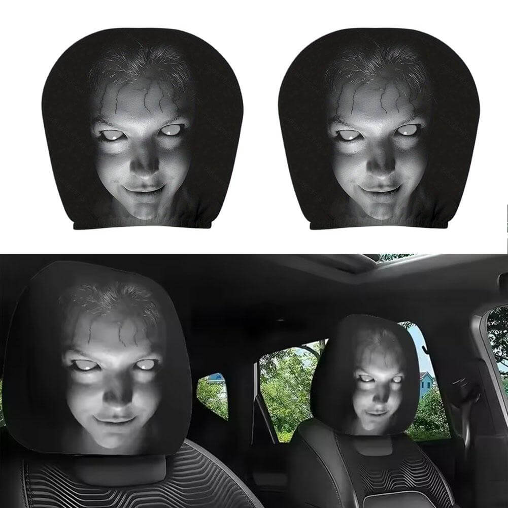 Creepy Halloween Car Headrest Cover