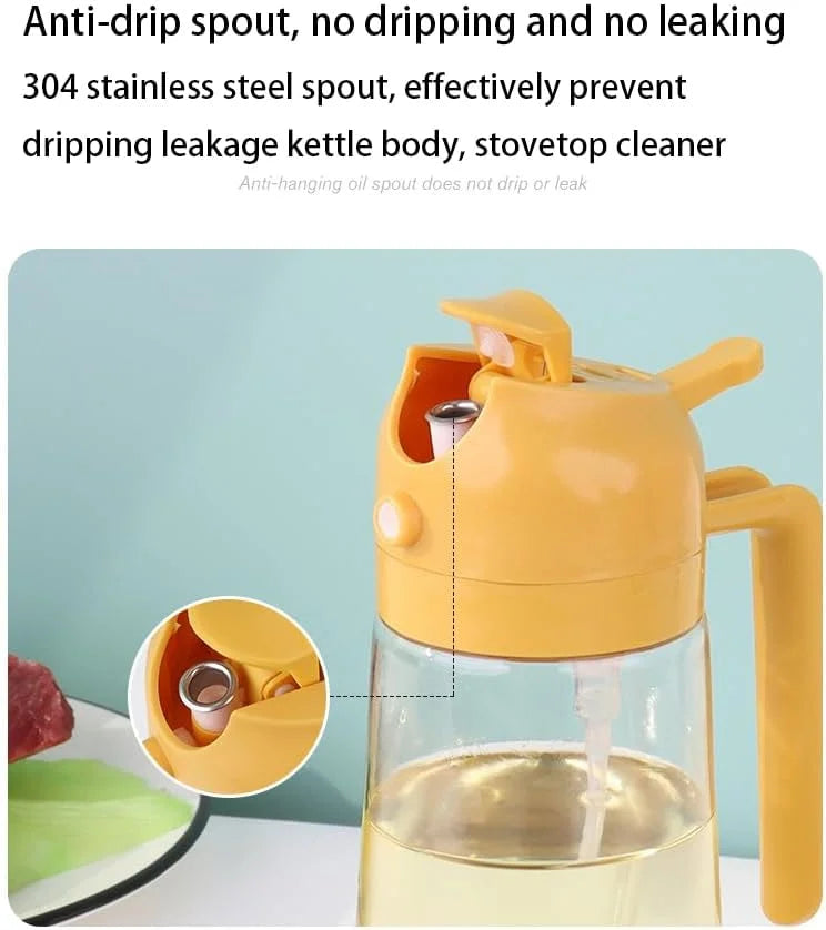 2 in 1 Oil Spray Dispenser Refillable Kitchen and BBQ Cooking Oil Spritzer