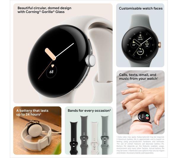 Google Pixel Watch Smartwatch - Activity & Heart Tracking - Matte Black