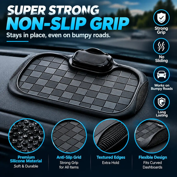 Anti-Slip Car Dashboard Mat with Phone Holder