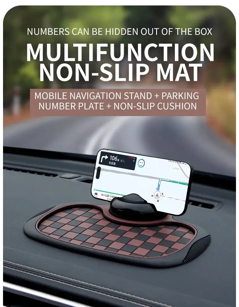 Anti-Slip Car Dashboard Mat with Phone Holder