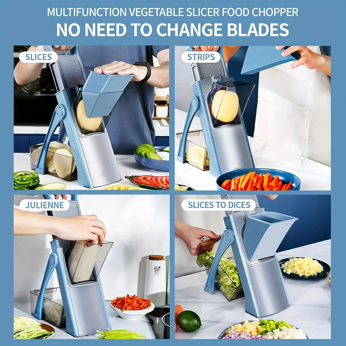Multi-Functional Vegetable Slicer & Mandoline Cutter