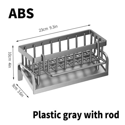 Kitchen stainless steel shelf, sponge drain rack, sink drainage rack