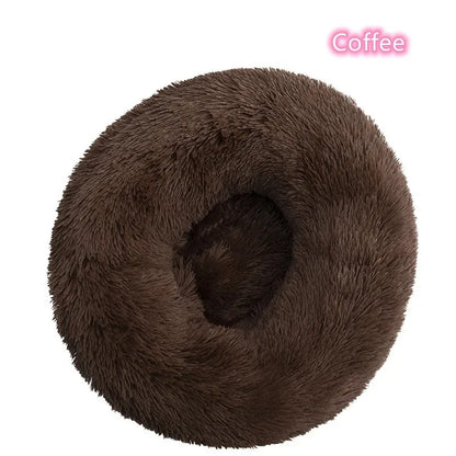 Calming Donut Dog Bed – Super Soft Plush Anti-Anxiety Pet Bed for Dogs & Cats