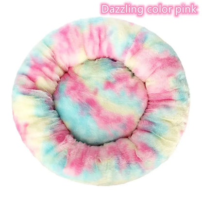 Calming Donut Dog Bed – Super Soft Plush Anti-Anxiety Pet Bed for Dogs & Cats