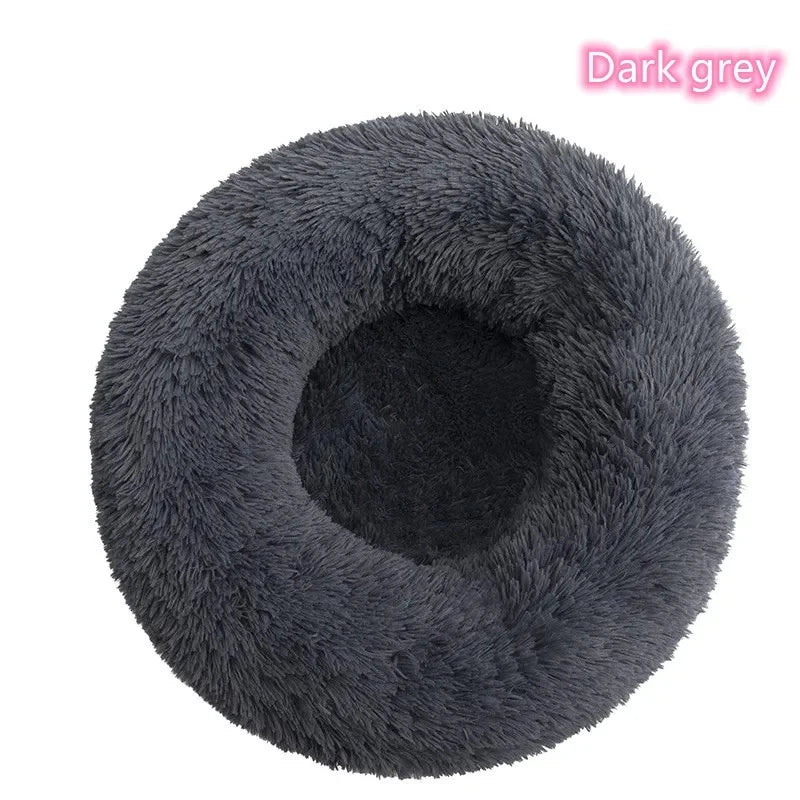 Calming Donut Dog Bed – Super Soft Plush Anti-Anxiety Pet Bed for Dogs & Cats