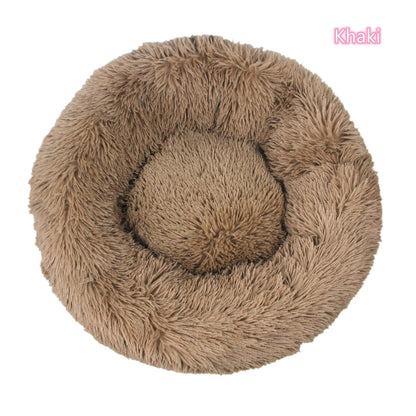Calming Donut Dog Bed – Super Soft Plush Anti-Anxiety Pet Bed for Dogs & Cats