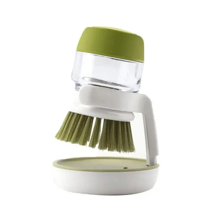 Dish Brush With Soap Dispenser Multi Use Soap Dispensing Scrub Brush