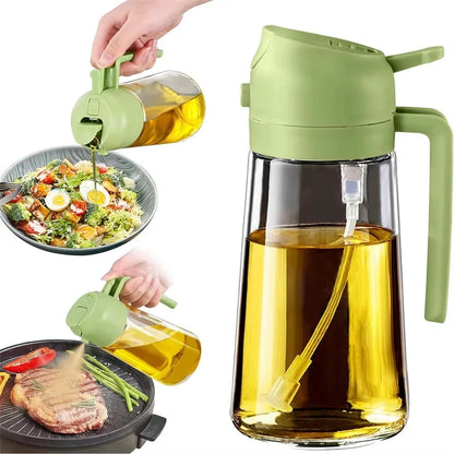 2 in 1 Oil Spray Dispenser Refillable Kitchen and BBQ Cooking Oil Spritzer
