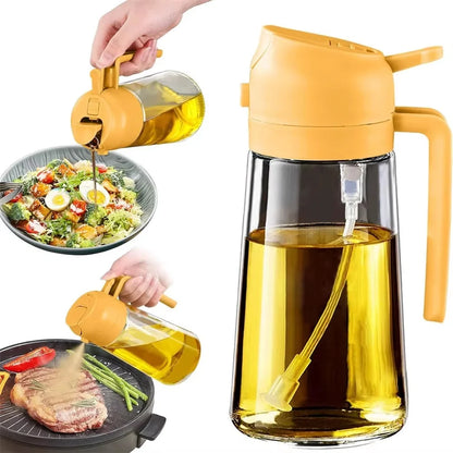 2 in 1 Oil Spray Dispenser Refillable Kitchen and BBQ Cooking Oil Spritzer
