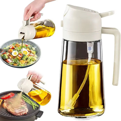 2 in 1 Oil Spray Dispenser Refillable Kitchen and BBQ Cooking Oil Spritzer