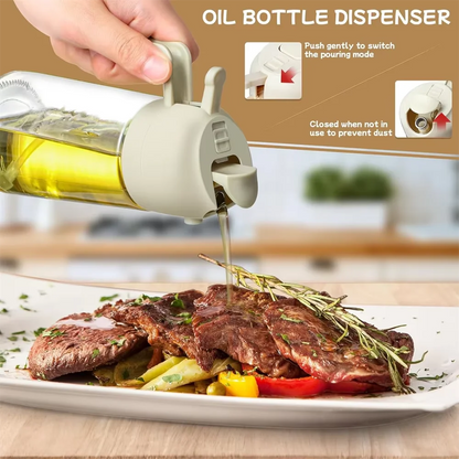 2 in 1 Oil Spray Dispenser Refillable Kitchen and BBQ Cooking Oil Spritzer