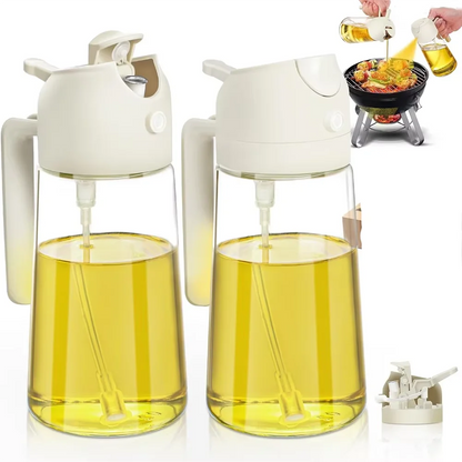2 in 1 Oil Spray Dispenser Refillable Kitchen and BBQ Cooking Oil Spritzer
