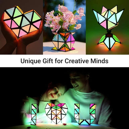 TOSY Magnet Pyramid Glow - 1 Cube Transforms into 1 Billion Shapes, 12 pieces