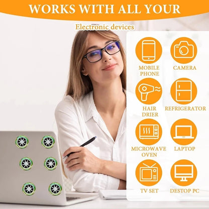 8 PCS EMF Blocker Stickers – Anti-Radiation Protection for Cell Phones & Smartph