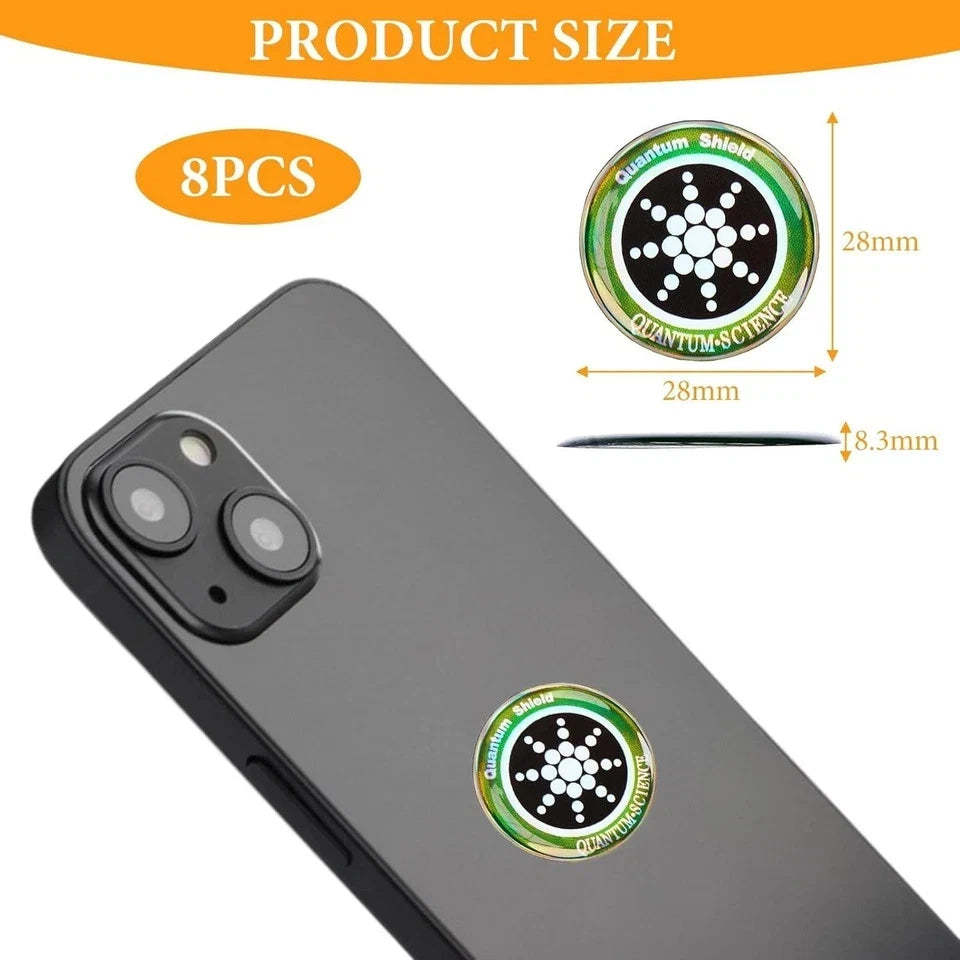 8 PCS EMF Blocker Stickers – Anti-Radiation Protection for Cell Phones & Smartph